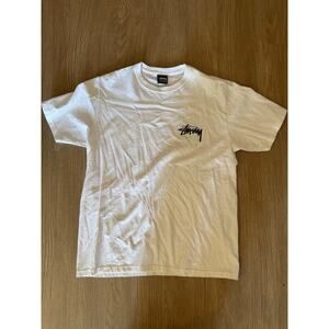 Stüssy Cracked Eight Ball White S/S Tee NWOT